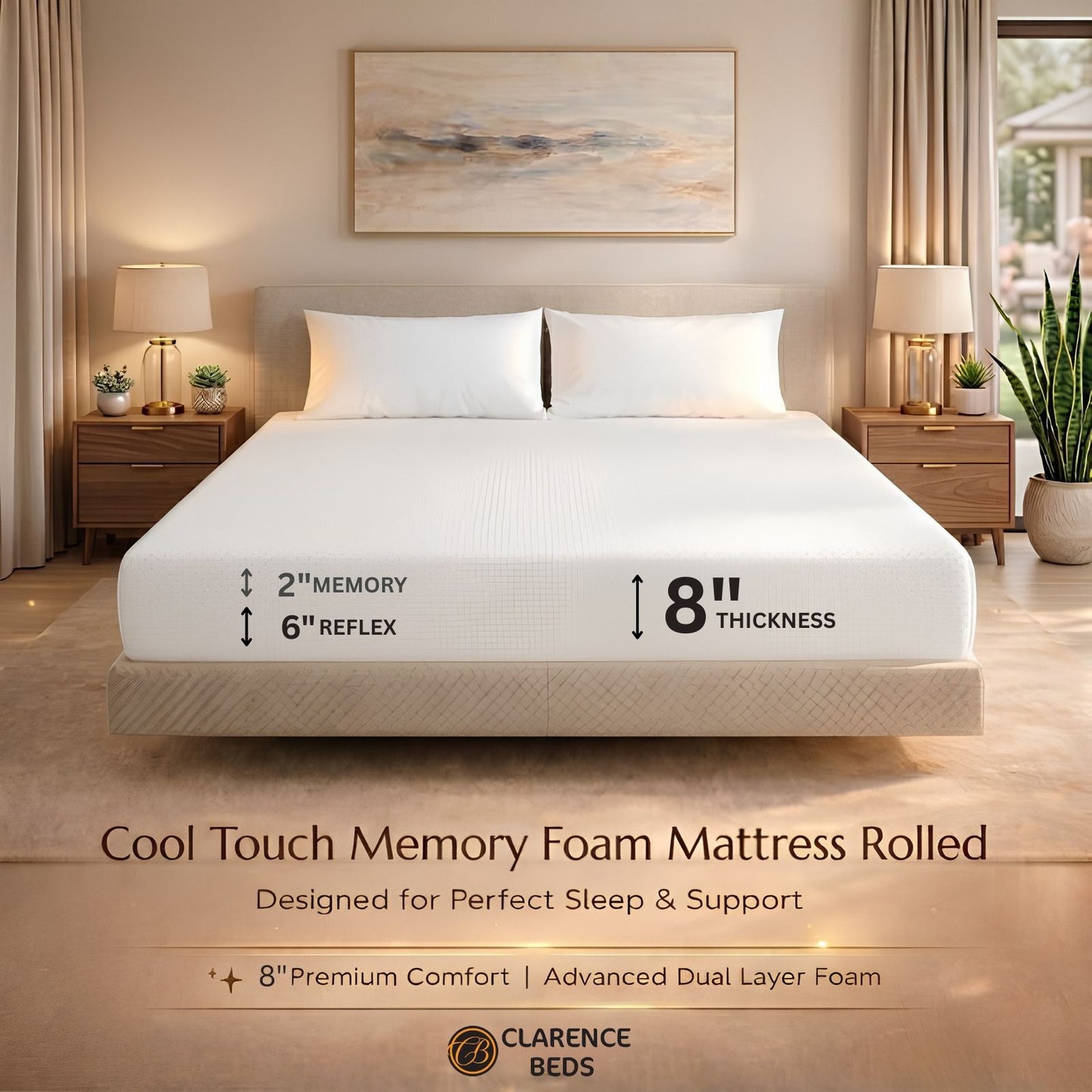 Memory Foam Mattress Orthopaedic Double King 3ft 4ft6 5ft | 4″ 5″ 6″ 8″ 10″ 12″