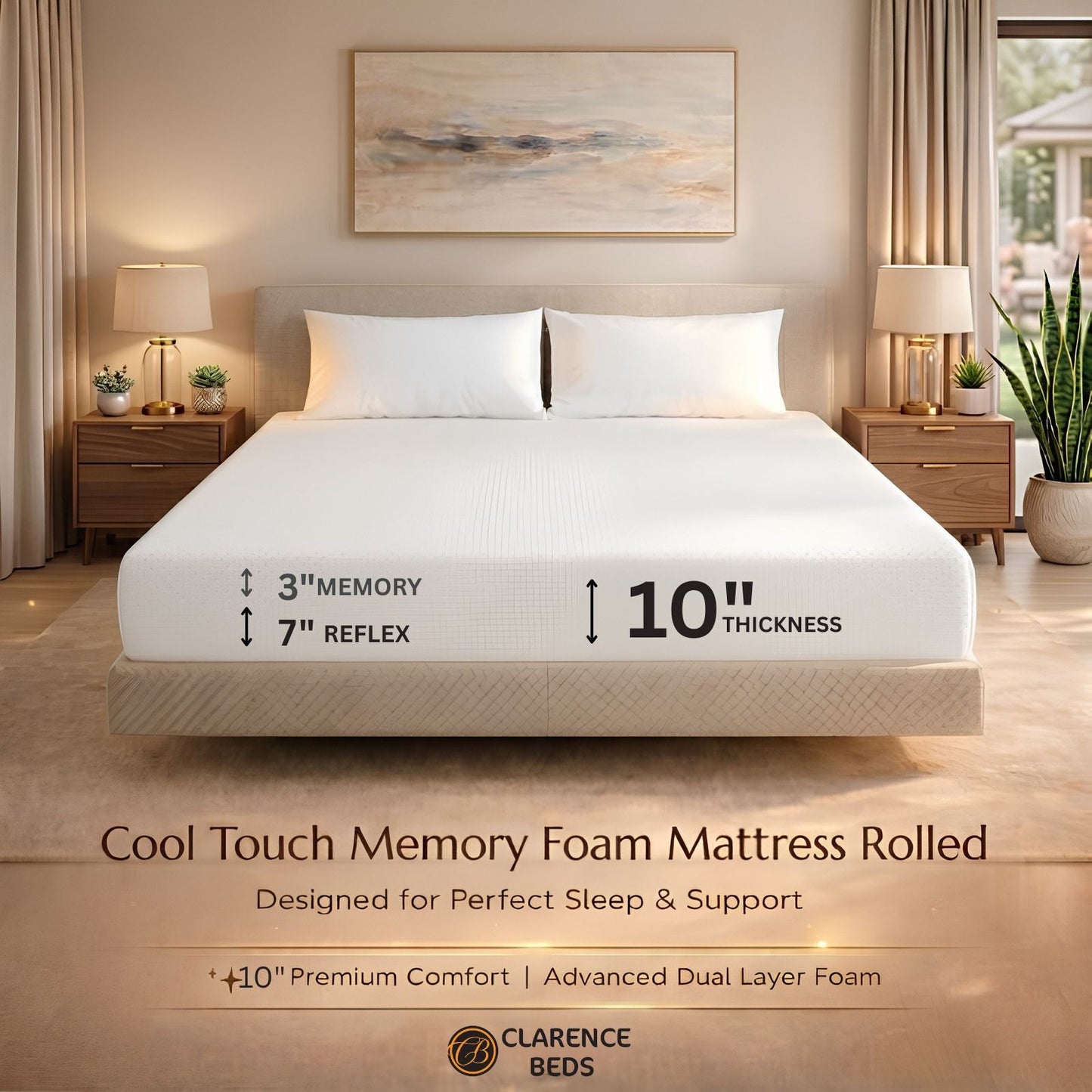 Memory Foam Mattress Orthopaedic Double King 3ft 4ft6 5ft | 4″ 5″ 6″ 8″ 10″ 12″