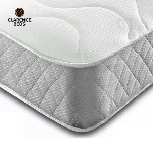 1000 Pocket Spring Mattress Quilted Panel 9" Depth Grey Border 3ft 4ft6 5ft 6ft