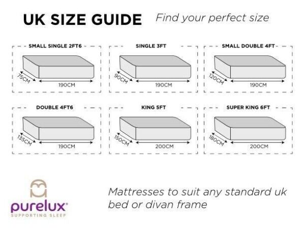 Memory Foam Mattress Orthopaedic Double King 3ft 4ft6 5ft | 4" 5" 6" 8" 10" 12" - Image 5