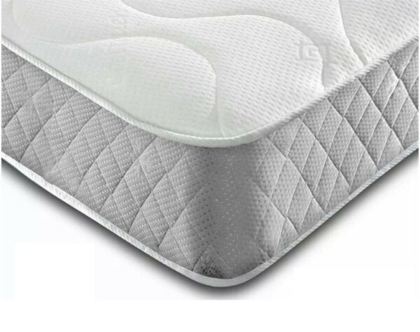 1000 Pocket Spring Mattress Quilted Panel 9" Depth Grey Border 3ft 4ft6 5ft 6ft